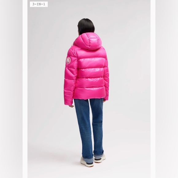 PAJAR 3 in 1 Astra Vibrant Pink Puffer Jacket - Picture 3 of 16